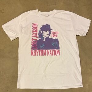 White Graphic Tee - Rhythm Nation Tour 1990